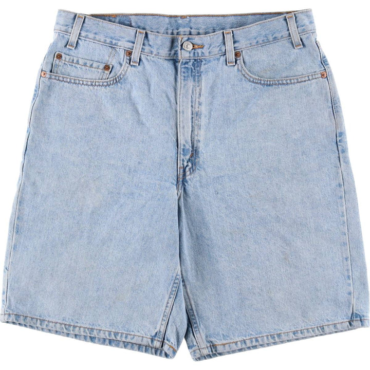90'S Levi's 550 Relaxed Fit 35550-1836 Denim Shorts, Men's W35 (approx.), Vintage. cotton Blue type light blue Vintage Second Hand