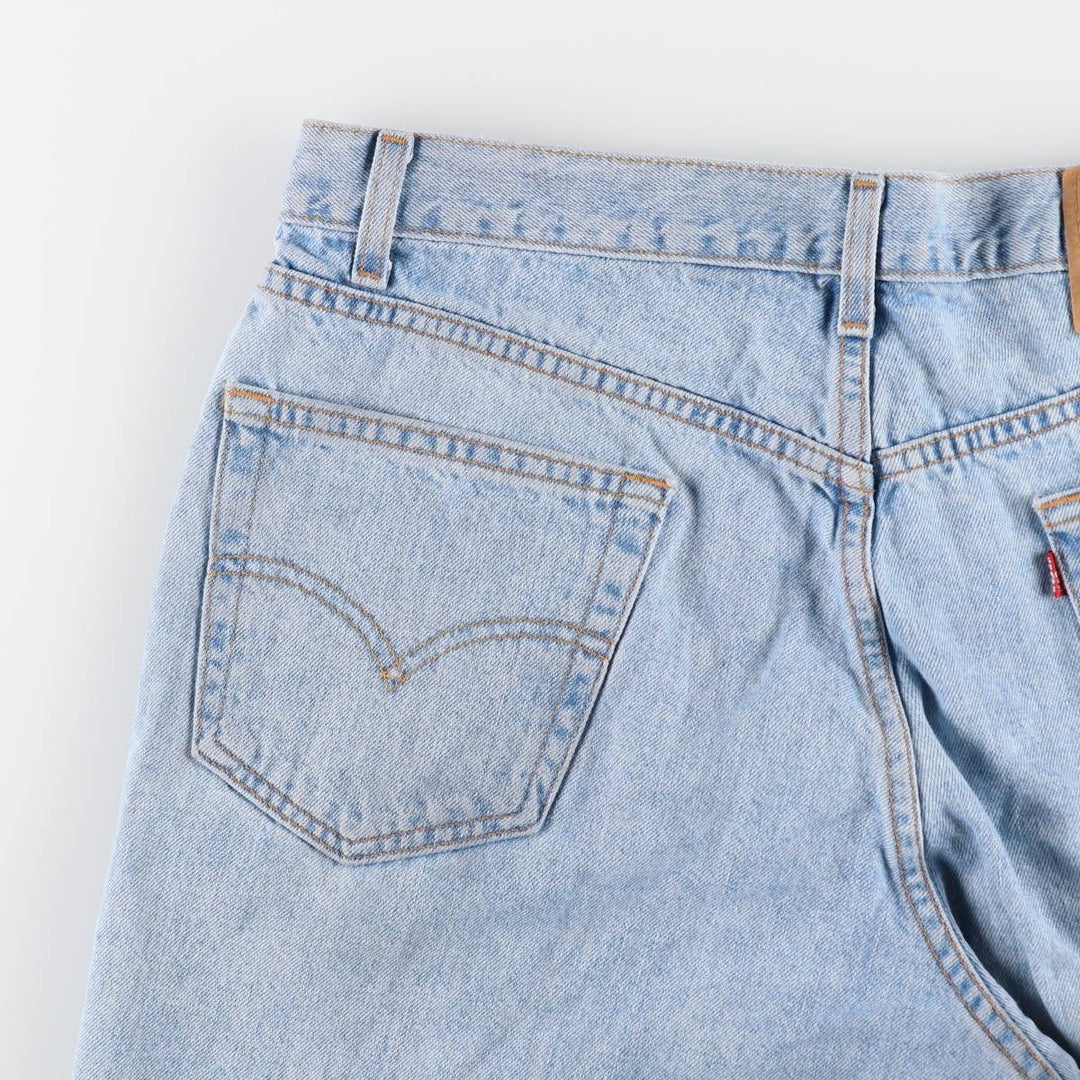 90'S Levi's 550 Relaxed Fit 35550-1836 Denim Shorts, Men's W35 (approx.), Vintage. cotton Blue type light blue Vintage Second Hand