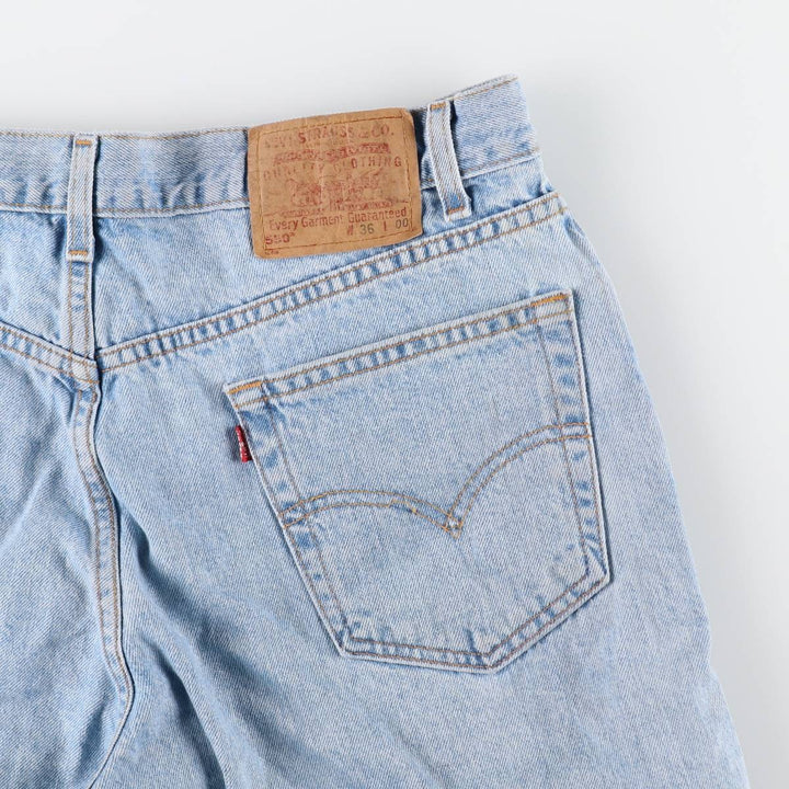 90'S Levi's 550 Relaxed Fit 35550-1836 Denim Shorts, Men's W35 (approx.), Vintage. cotton Blue type light blue Vintage Second Hand