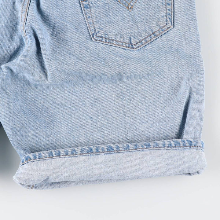 90'S Levi's 550 Relaxed Fit 35550-1836 Denim Shorts, Men's W35 (approx.), Vintage. cotton Blue type light blue Vintage Second Hand