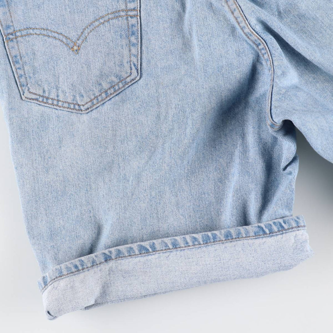 90'S Levi's 550 Relaxed Fit 35550-1836 Denim Shorts, Men's W35 (approx.), Vintage. cotton Blue type light blue Vintage Second Hand