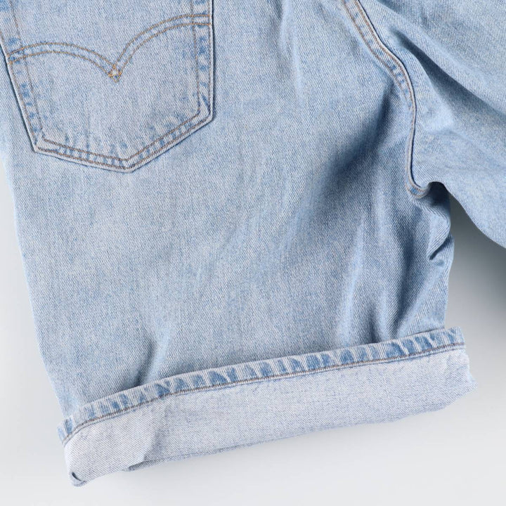 90'S Levi's 550 Relaxed Fit 35550-1836 Denim Shorts, Men's W35 (approx.), Vintage. cotton Blue type light blue Vintage Second Hand