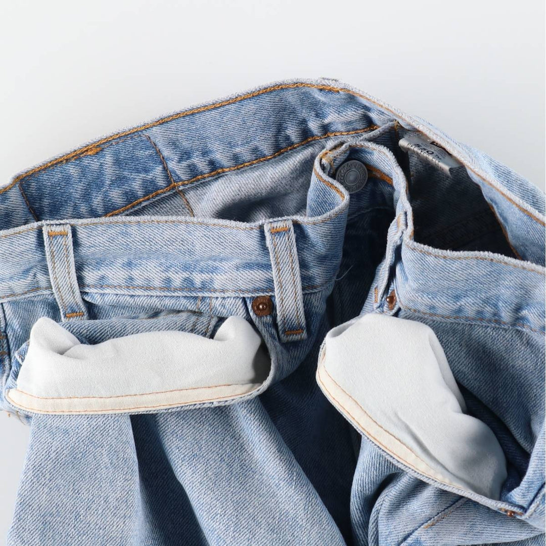 90'S Levi's 550 Relaxed Fit 35550-1836 Denim Shorts, Men's W35 (approx.), Vintage. cotton Blue type light blue Vintage Second Hand