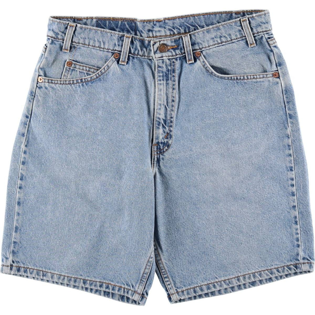 1990'S Levi's 550 Relaxed Fit 34550-1714 Denim Shorts, Men's W32 (approx.), Vintage cotton Blue type light blue Vintage Second Hand