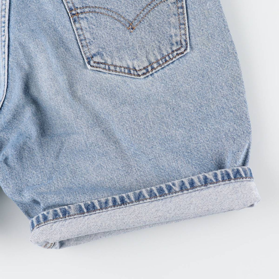 1990'S Levi's 550 Relaxed Fit 34550-1714 Denim Shorts, Men's W32 (approx.), Vintage cotton Blue type light blue Vintage Second Hand
