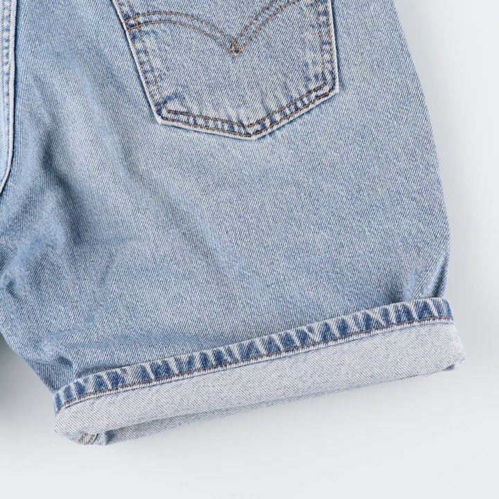 1990'S Levi's 550 Relaxed Fit 34550-1714 Denim Shorts, Men's W32 (approx.), Vintage cotton Blue type light blue Vintage Second Hand