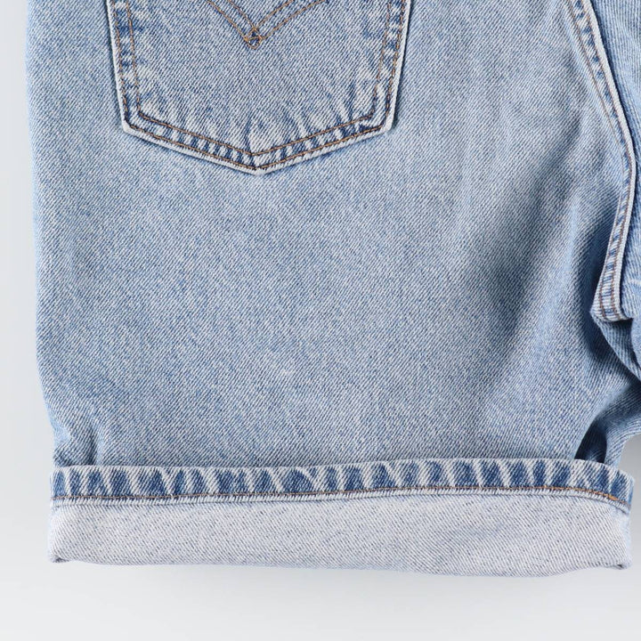 1990'S Levi's 550 Relaxed Fit 34550-1714 Denim Shorts, Men's W32 (approx.), Vintage cotton Blue type light blue Vintage Second Hand