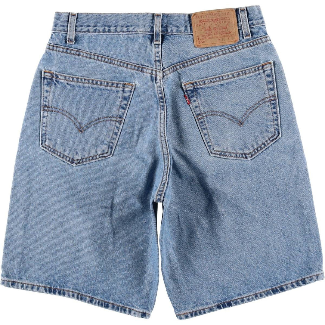 00'S Levi's 550 Relaxed Fit Denim Shorts for Men, Size W31 cotton Blue type light blue Vintage Second Hand