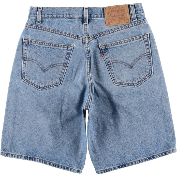 00'S Levi's 550 Relaxed Fit Denim Shorts for Men, Size W31 cotton Blue type light blue Vintage Second Hand