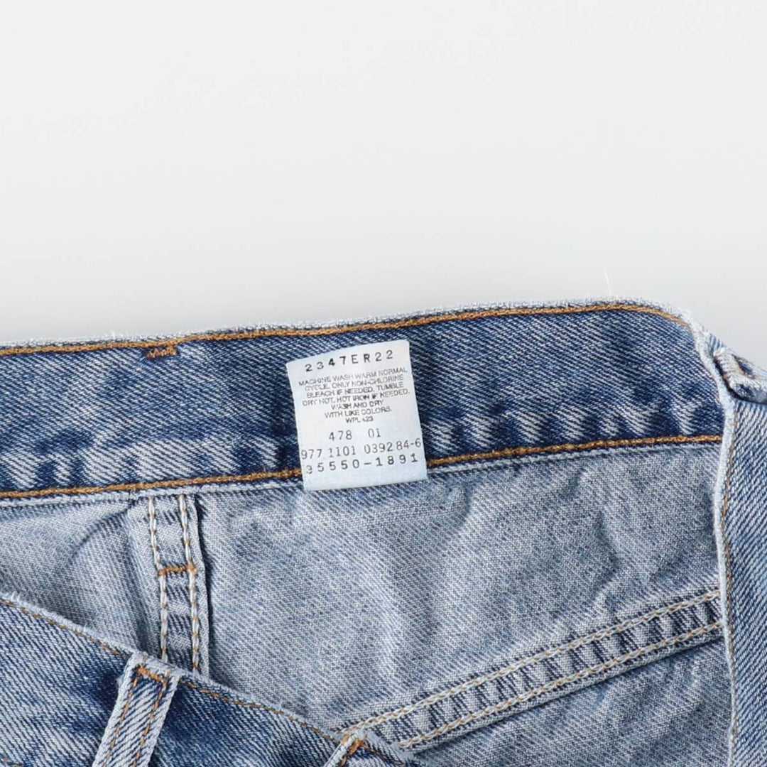 00'S Levi's 550 Relaxed Fit Denim Shorts for Men, Size W31 cotton Blue type light blue Vintage Second Hand