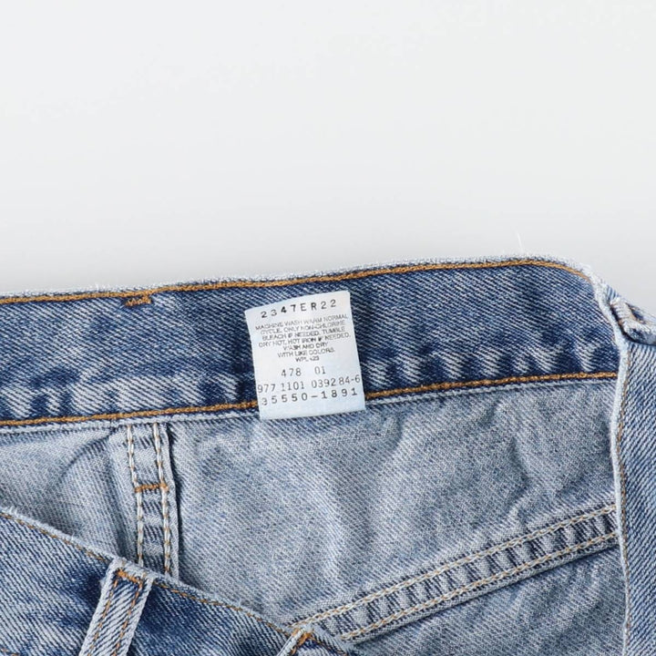 00'S Levi's 550 Relaxed Fit Denim Shorts for Men, Size W31 cotton Blue type light blue Vintage Second Hand