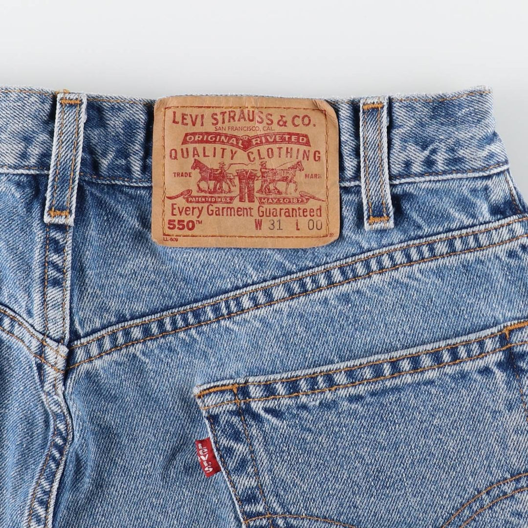 1990'S Levi's 550 Relaxed Fit 36550-1891 Denim Shorts, Men's W30 (approx.), Vintage. cotton blue type Vintage Second Hand