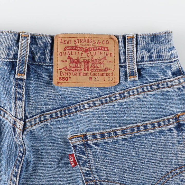 1990'S Levi's 550 Relaxed Fit 36550-1891 Denim Shorts, Men's W30 (approx.), Vintage. cotton blue type Vintage Second Hand