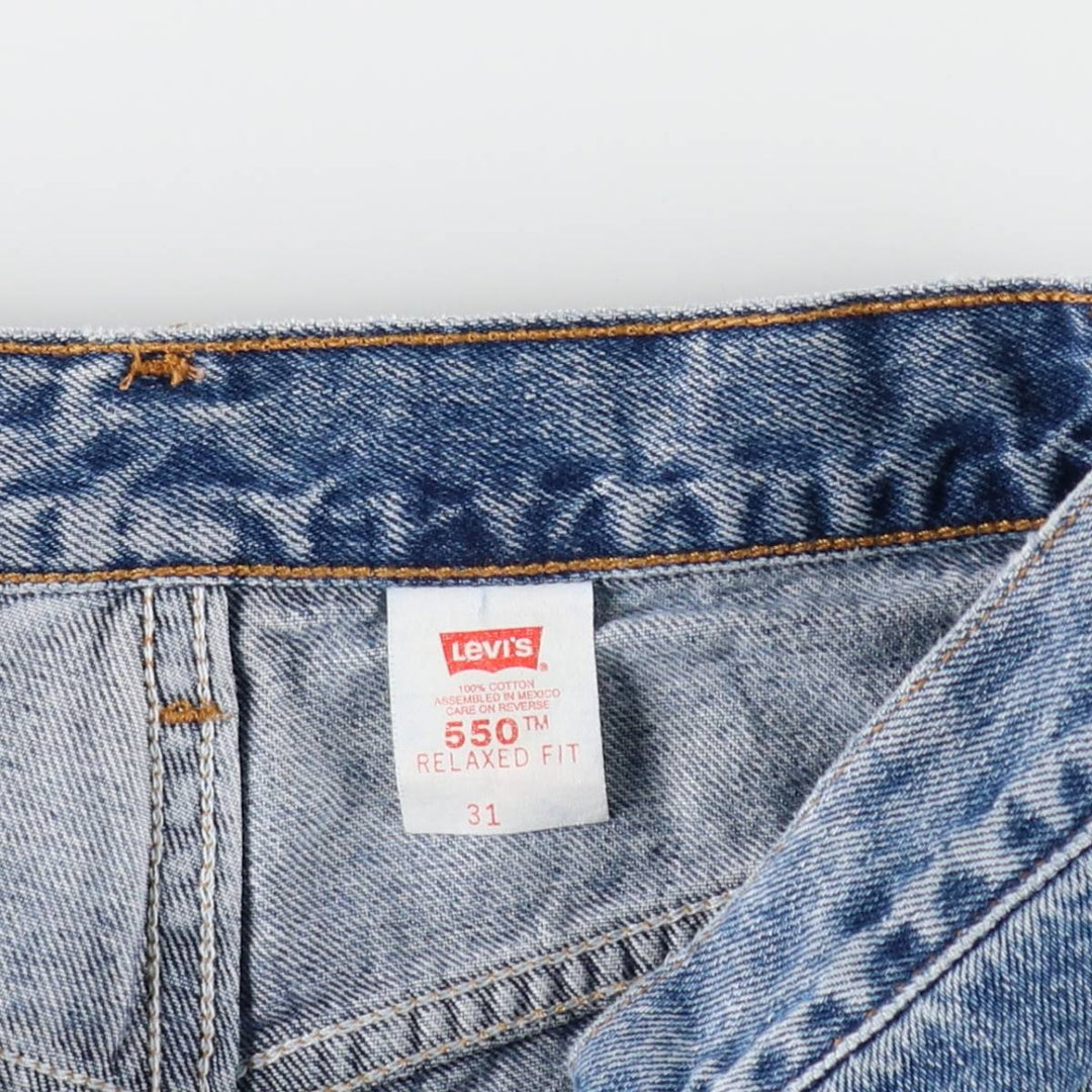 1990'S Levi's 550 Relaxed Fit 36550-1891 Denim Shorts, Men's W30 (approx.), Vintage. cotton blue type Vintage Second Hand
