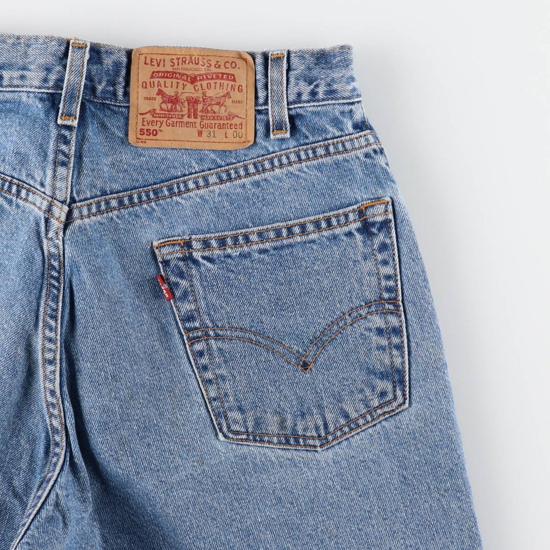 1990'S Levi's 550 Relaxed Fit 36550-1891 Denim Shorts, Men's W30 (approx.), Vintage. cotton blue type Vintage Second Hand