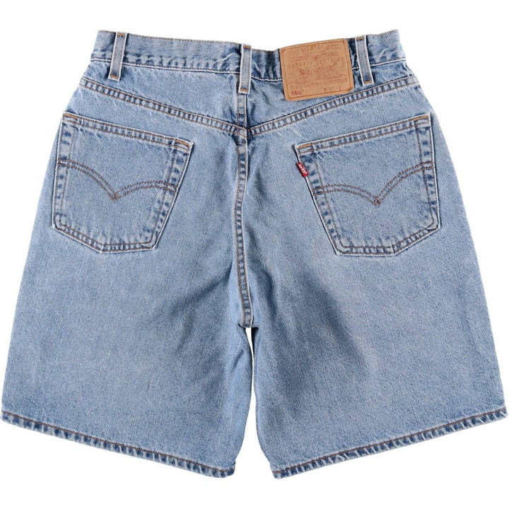 1990'S Levi's 550 Relaxed Fit 34550-1891 Denim Shorts, Men's W30 (approx.), Vintage cotton Blue type light blue Vintage Second Hand