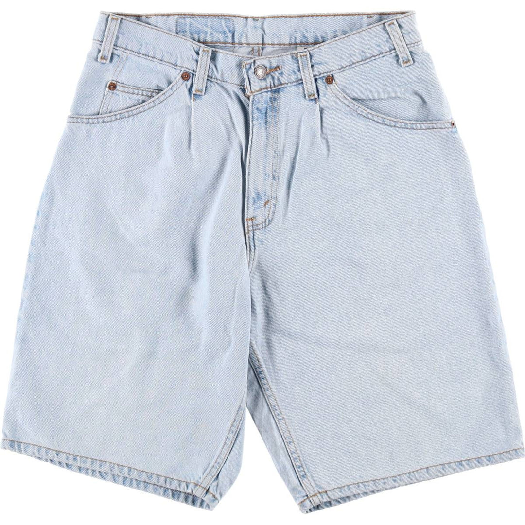 90'S Levi's 580 Baggy Fit 36580-1734 Orange Tab Denim Shorts (Men's W32 equivalent) cotton Blue type light blue Vintage Second Hand