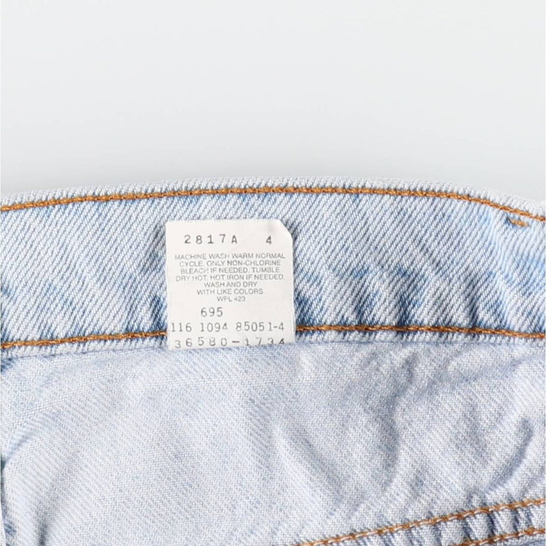 90'S Levi's 580 Baggy Fit 36580-1734 Orange Tab Denim Shorts (Men's W32 equivalent) cotton Blue type light blue Vintage Second Hand