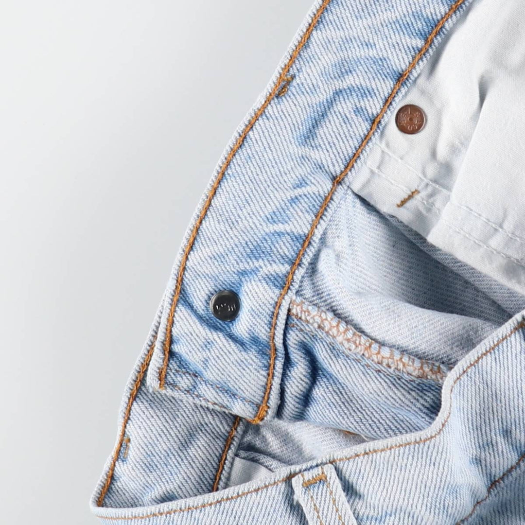 90'S Levi's 580 Baggy Fit 36580-1734 Orange Tab Denim Shorts (Men's W32 equivalent) cotton Blue type light blue Vintage Second Hand