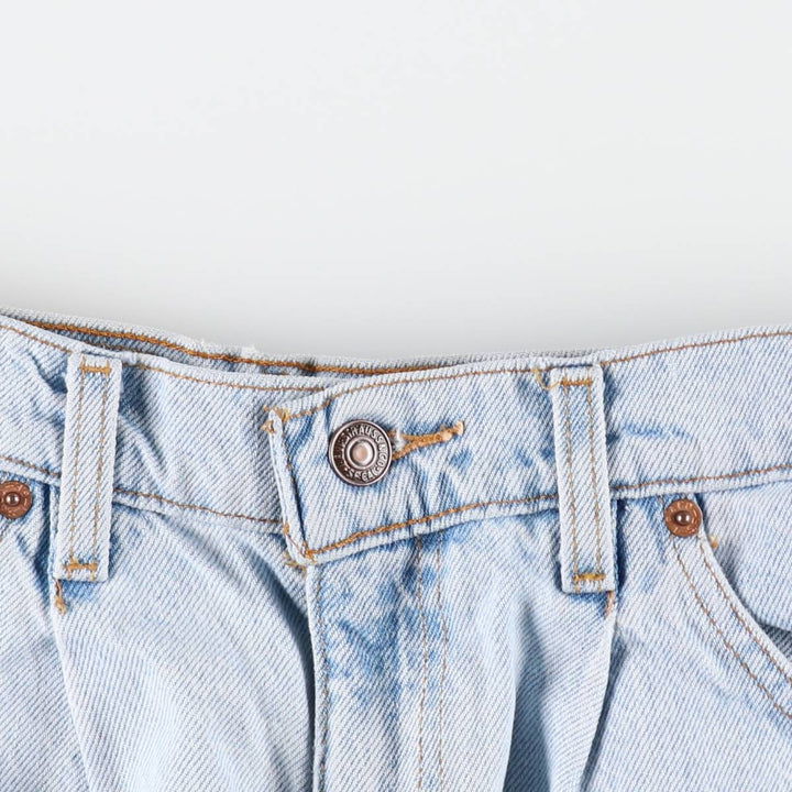 90'S Levi's 580 Baggy Fit 36580-1734 Orange Tab Denim Shorts (Men's W32 equivalent) cotton Blue type light blue Vintage Second Hand