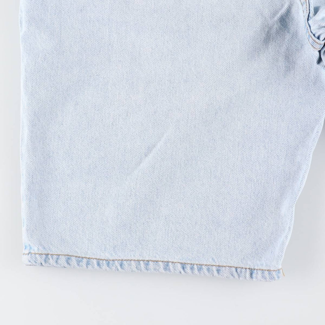 90'S Levi's 580 Baggy Fit 36580-1734 Orange Tab Denim Shorts (Men's W32 equivalent) cotton Blue type light blue Vintage Second Hand