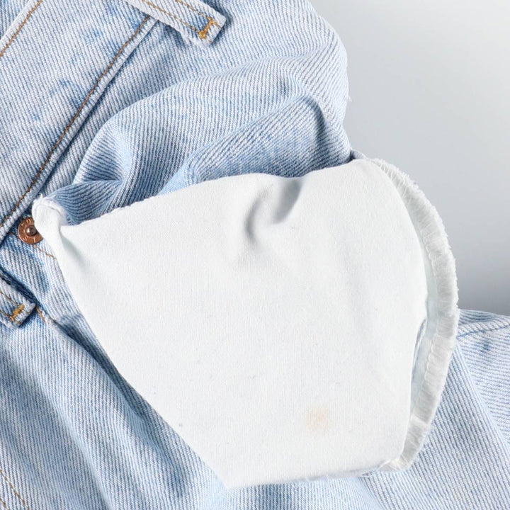 90'S Levi's 580 Baggy Fit 36580-1734 Orange Tab Denim Shorts (Men's W32 equivalent) cotton Blue type light blue Vintage Second Hand