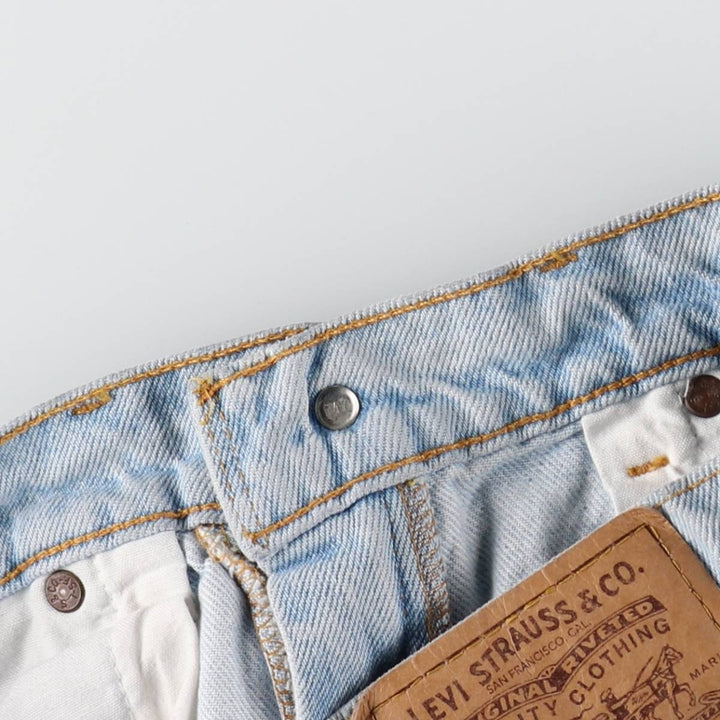 90'S Levi's 550 Relaxed Fit 34550-1734 Orange Tab Denim Shorts (Men's W32 equivalent) cotton Blue type light blue Vintage Second Hand