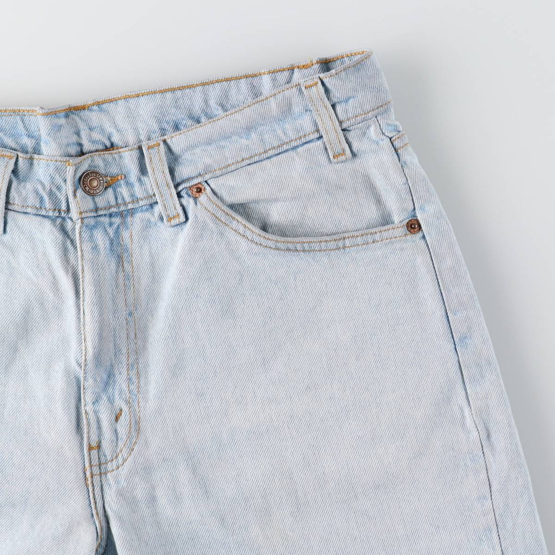 90'S Levi's 550 Relaxed Fit 34550-1734 Orange Tab Denim Shorts (Men's W32 equivalent) cotton Blue type light blue Vintage Second Hand