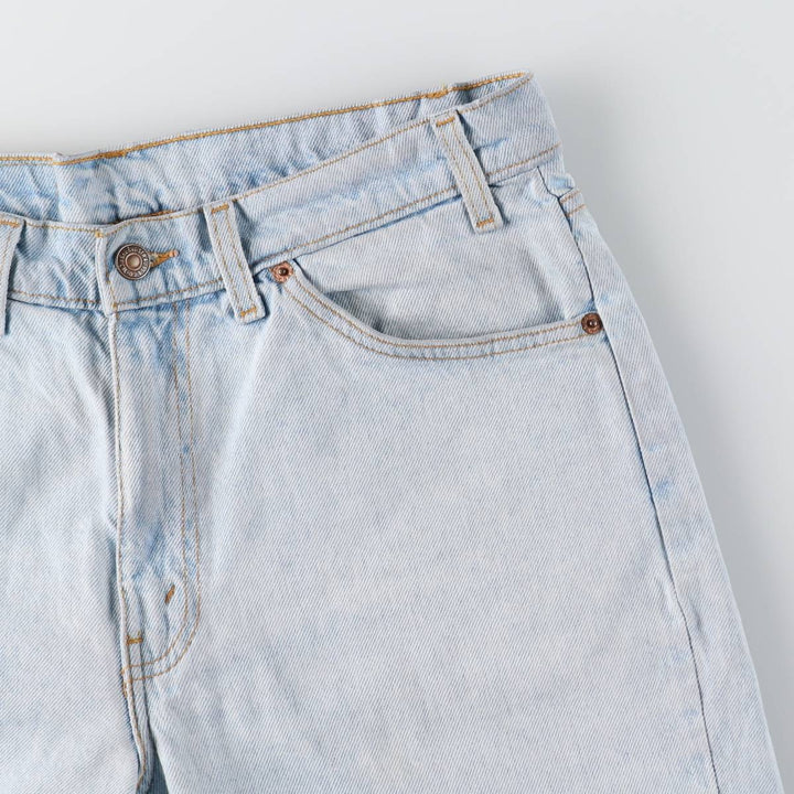90'S Levi's 550 Relaxed Fit 34550-1734 Orange Tab Denim Shorts (Men's W32 equivalent) cotton Blue type light blue Vintage Second Hand