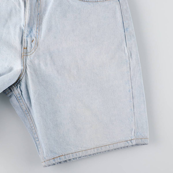 90'S Levi's 550 Relaxed Fit 34550-1734 Orange Tab Denim Shorts (Men's W32 equivalent) cotton Blue type light blue Vintage Second Hand