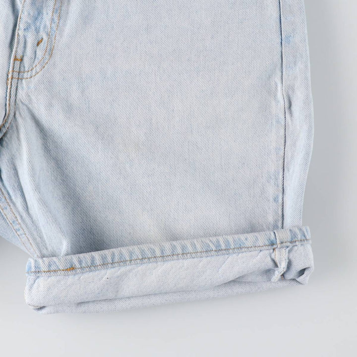 90'S Levi's 550 Relaxed Fit 34550-1734 Orange Tab Denim Shorts (Men's W32 equivalent) cotton Blue type light blue Vintage Second Hand