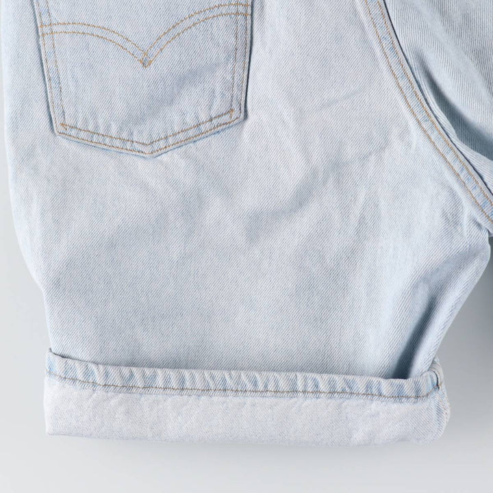 90'S Levi's 550 Relaxed Fit 34550-1734 Orange Tab Denim Shorts (Men's W32 equivalent) cotton Blue type light blue Vintage Second Hand