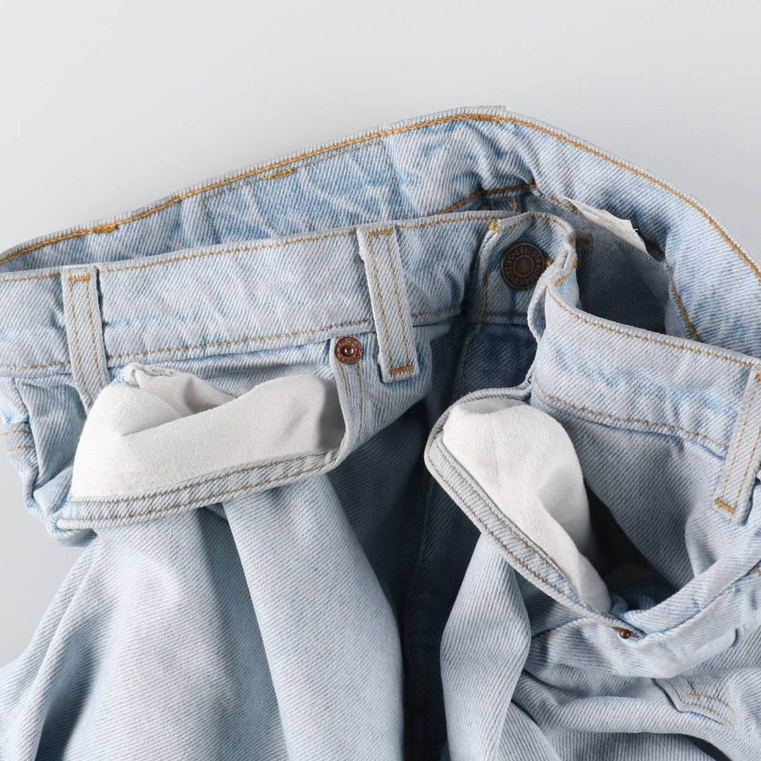 90'S Levi's 550 Relaxed Fit 34550-1734 Orange Tab Denim Shorts (Men's W32 equivalent) cotton Blue type light blue Vintage Second Hand