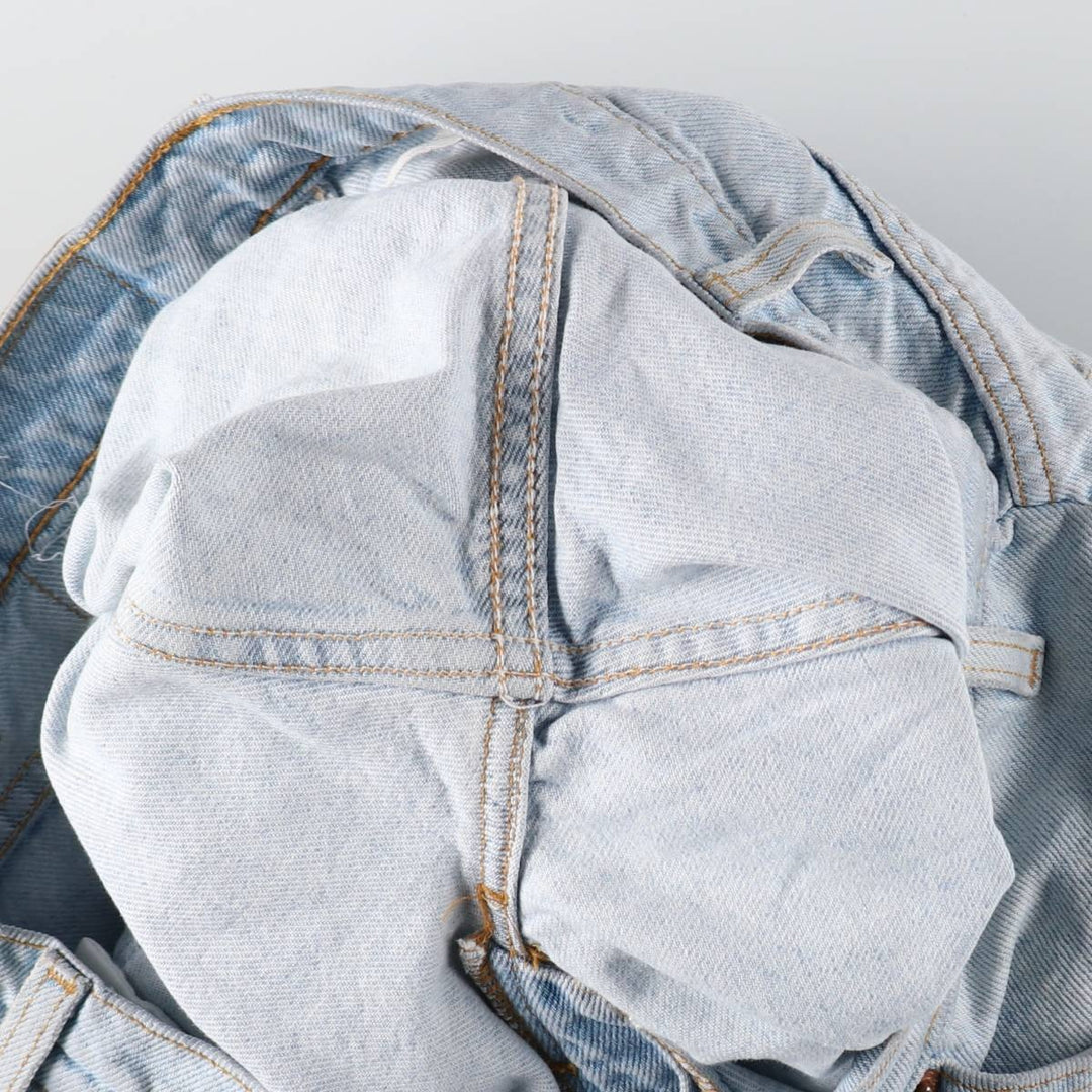 90'S Levi's 550 Relaxed Fit 34550-1734 Orange Tab Denim Shorts (Men's W32 equivalent) cotton Blue type light blue Vintage Second Hand