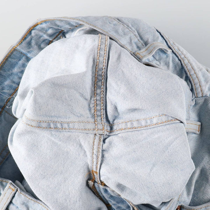 90'S Levi's 550 Relaxed Fit 34550-1734 Orange Tab Denim Shorts (Men's W32 equivalent) cotton Blue type light blue Vintage Second Hand
