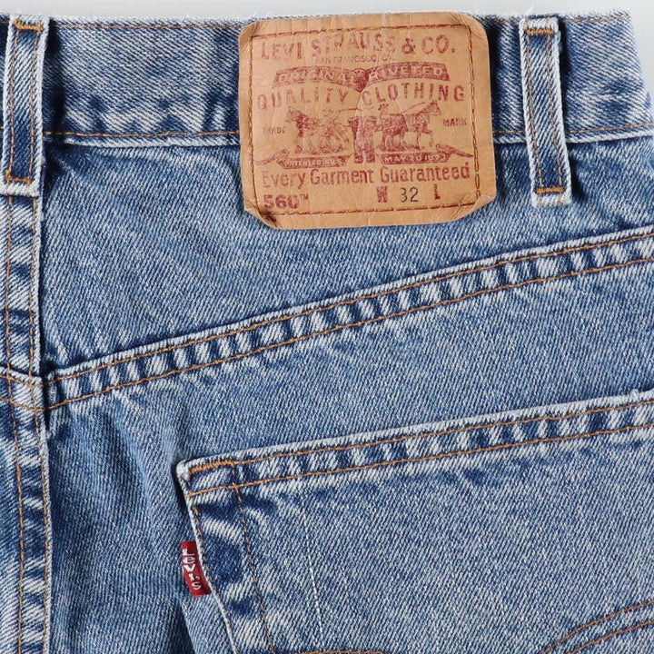 2000'S Levi's 560 Loose Fit Denim Shorts (Men's W32 equivalent) cotton blue type Vintage Second Hand
