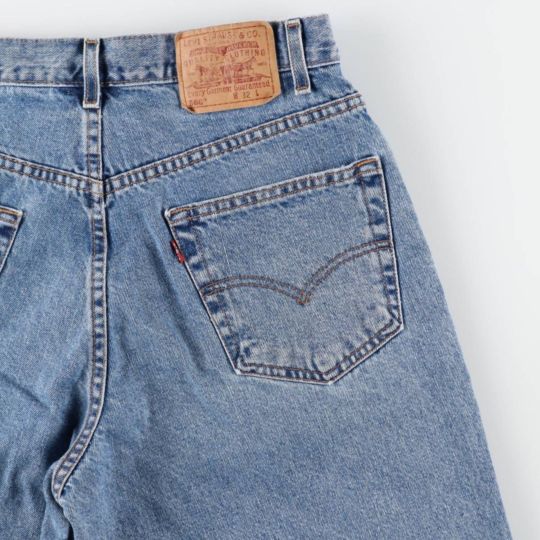 2000'S Levi's 560 Loose Fit Denim Shorts (Men's W32 equivalent) cotton blue type Vintage Second Hand