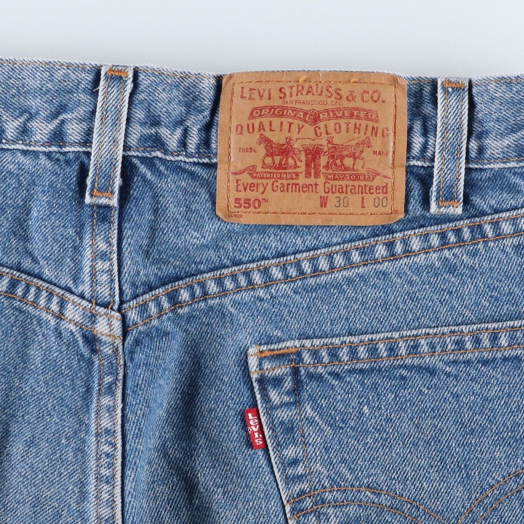 Levi's 550 Relaxed Fit Denim Shorts, Men's, W30 equivalent cotton blue type Vintage Second Hand
