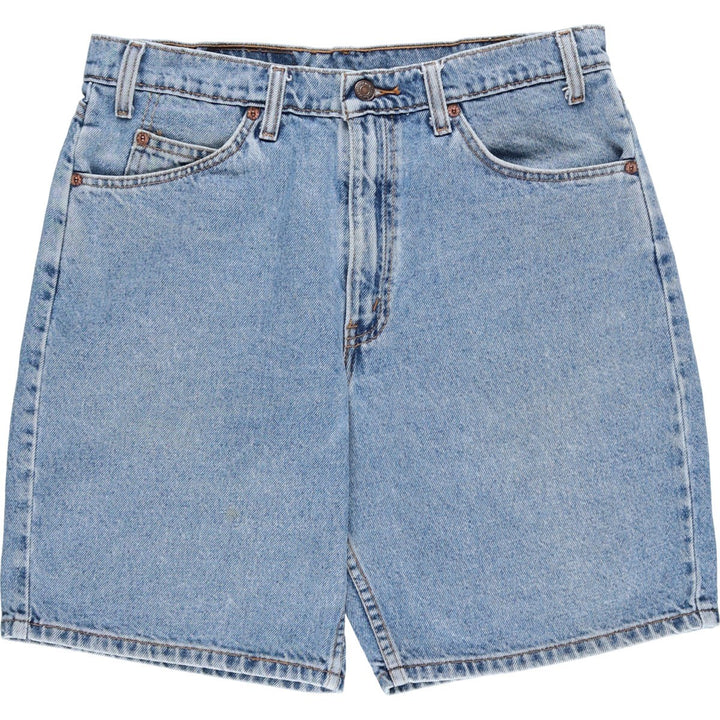 Levi's 550 Relaxed Fit Denim Shorts with Orange Tab, Men's Size 33 cotton blue type Vintage Second Hand