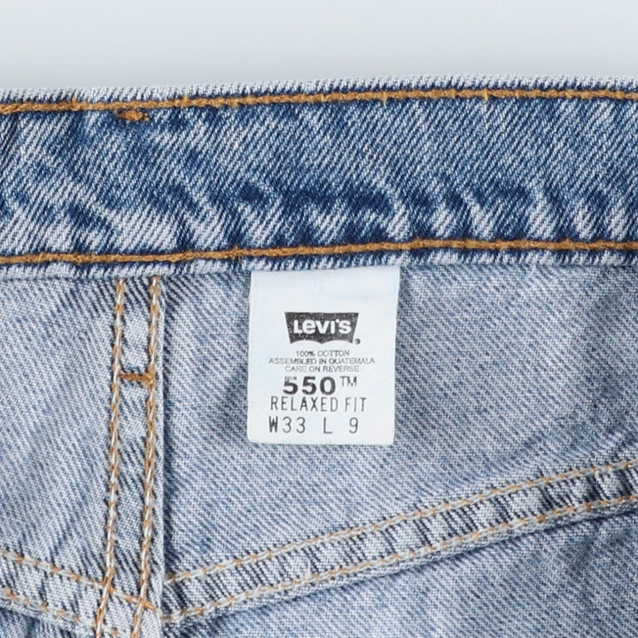 Levi's 550 Relaxed Fit Denim Shorts with Orange Tab, Men's Size 33 cotton blue type Vintage Second Hand
