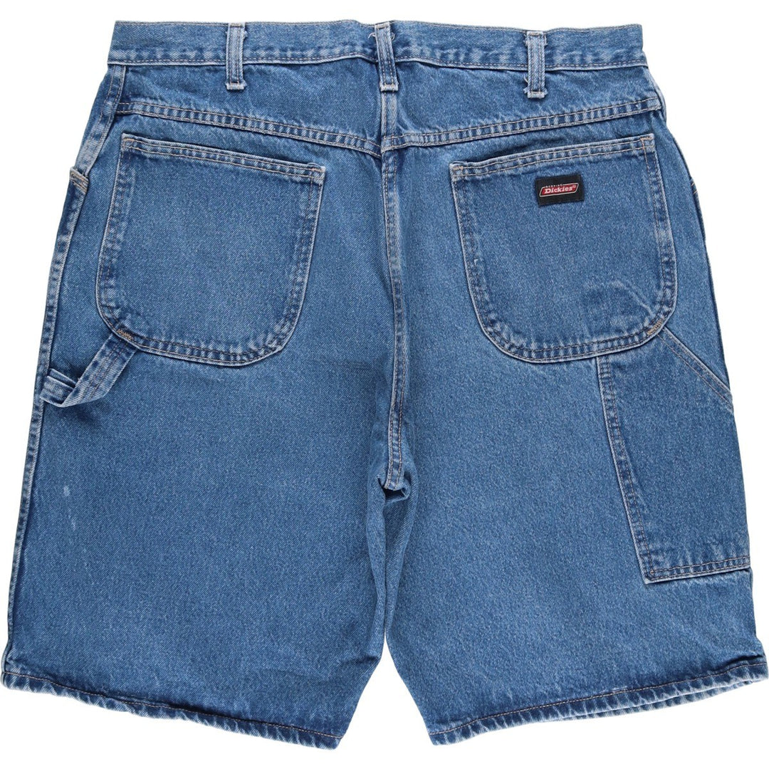 Dickies Relaxed Fit Denim Painter Shorts, Men's W37 (approx.) cotton blue type Vintage Second Hand