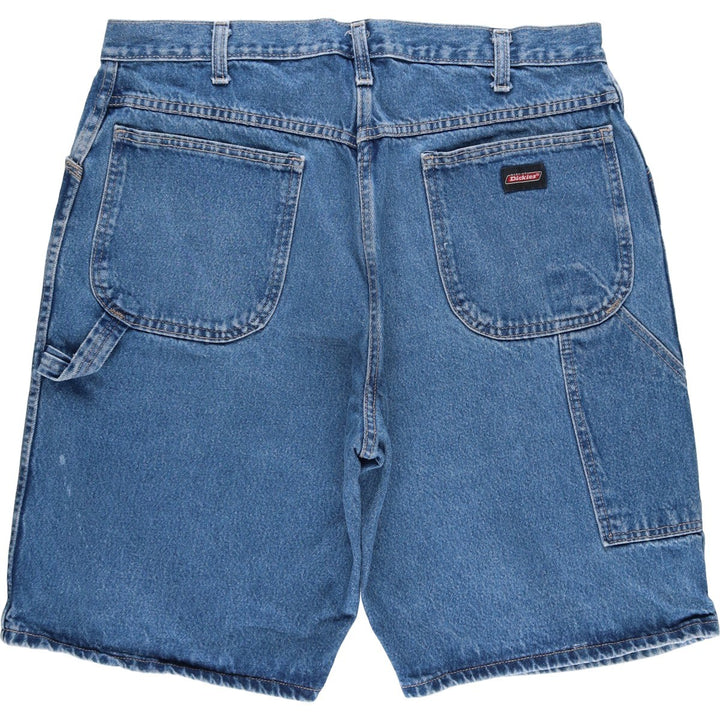 Dickies Relaxed Fit Denim Painter Shorts, Men's W37 (approx.) cotton blue type Vintage Second Hand