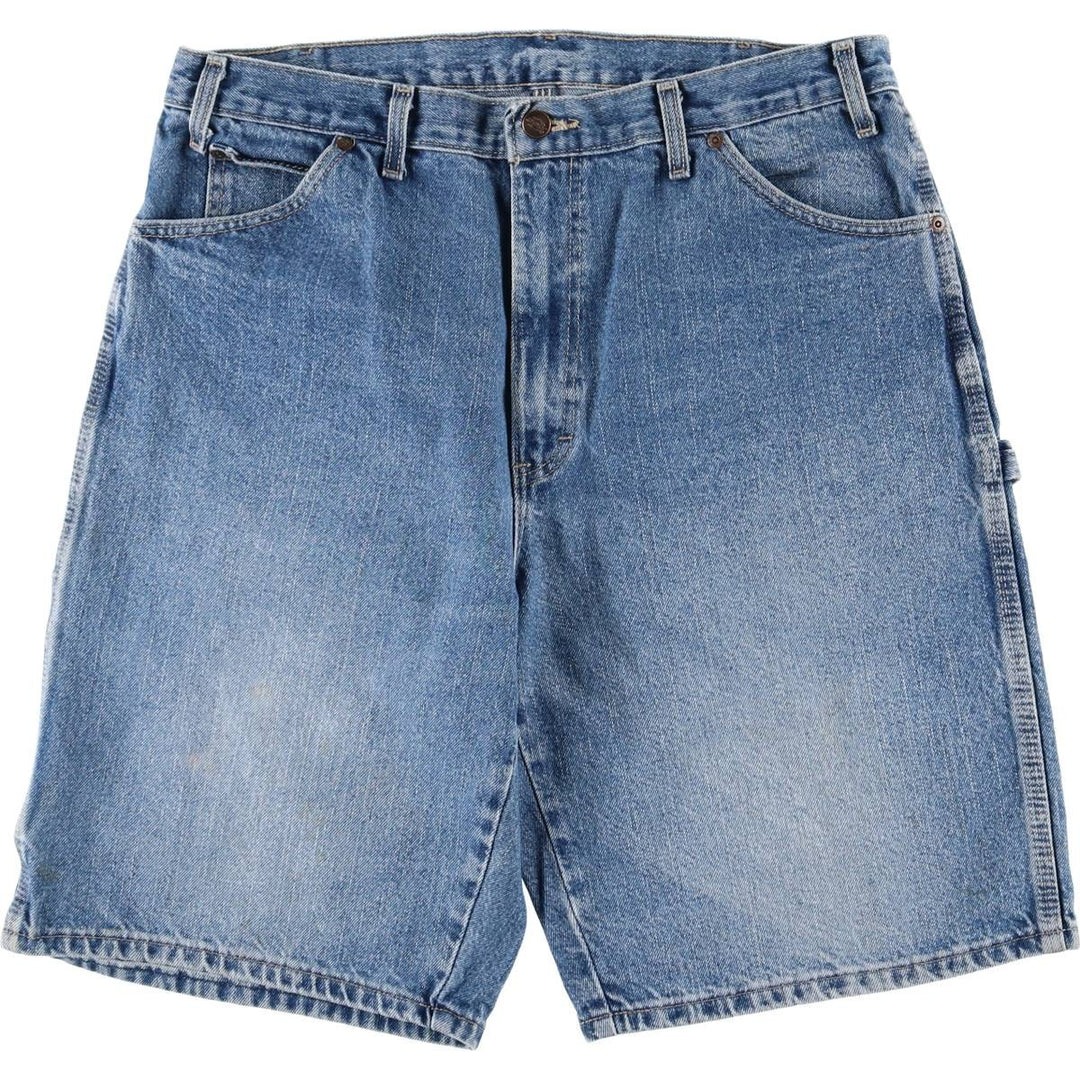 Dickies denim painter shorts, men's size W36 (approx.) cotton blue type Vintage Second Hand