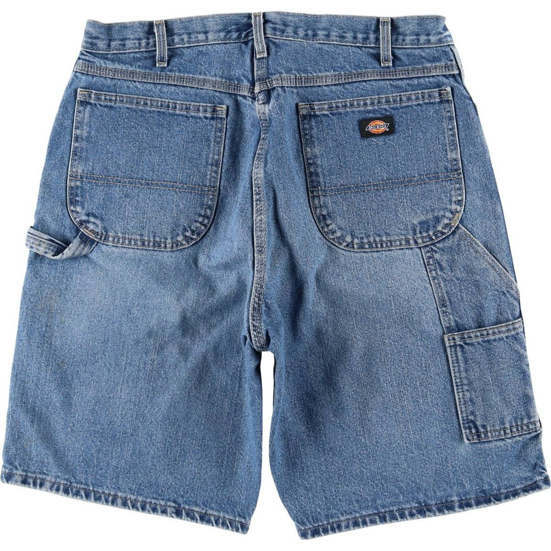 Dickies denim painter shorts, men's size W36 (approx.) cotton blue type Vintage Second Hand