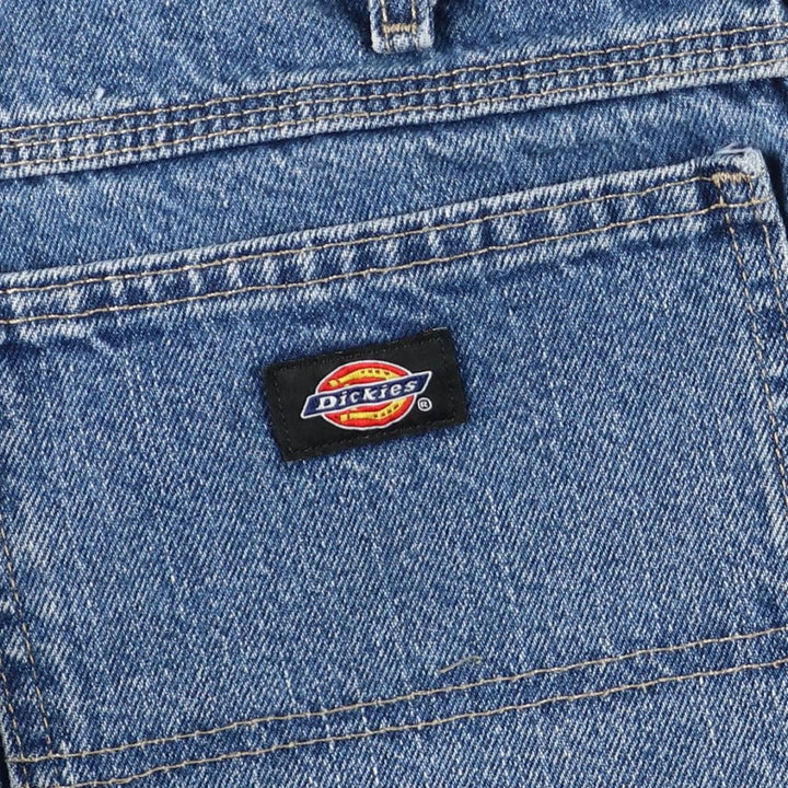 Dickies denim painter shorts, men's size W36 (approx.) cotton blue type Vintage Second Hand