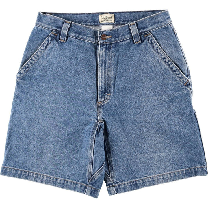 LLBean denim shorts, men's size W32 (approx.) cotton Blue type light blue Vintage Second Hand