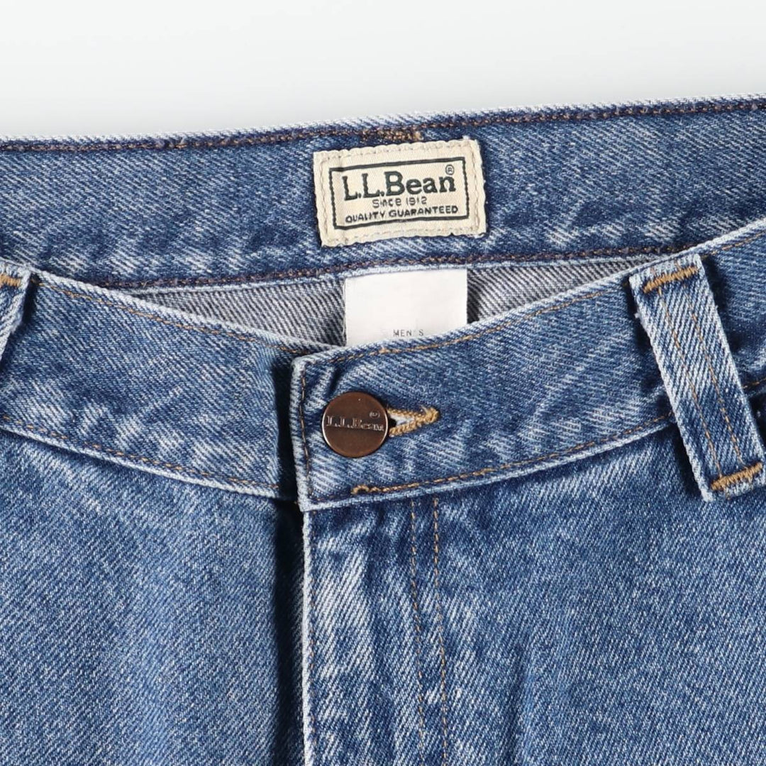 LLBean denim shorts, men's size W32 (approx.) cotton Blue type light blue Vintage Second Hand