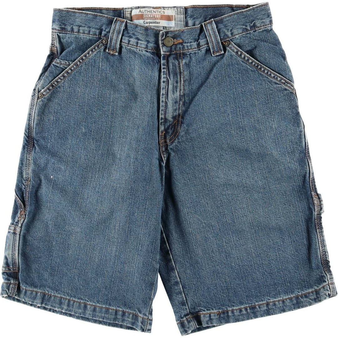 Levi's Signature by Levi Strauss & Co. CARPENTER Denim Painter Shorts (Men's W32 equivalent) cotton Blue type light blue Vintage Second Hand