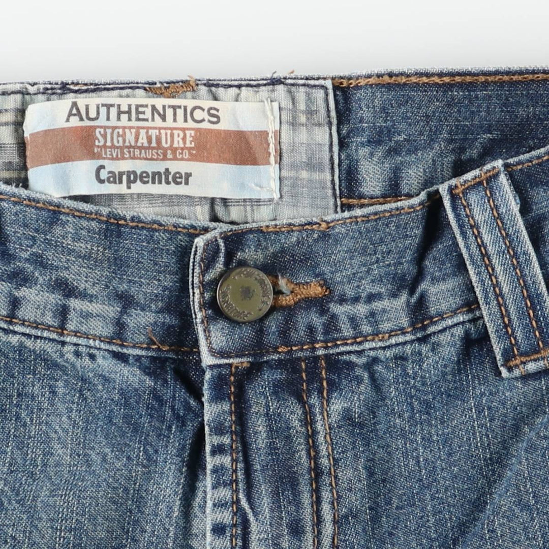 Levi's Signature by Levi Strauss & Co. CARPENTER Denim Painter Shorts (Men's W32 equivalent) cotton Blue type light blue Vintage Second Hand