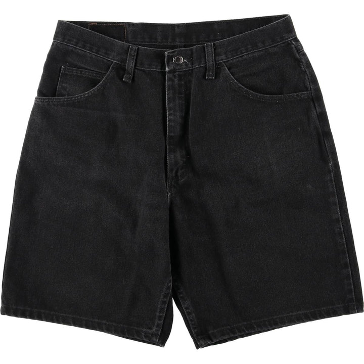Wrangler Black Denim Shorts, Shorts, Men's, W34 cotton black type Vintage Second Hand